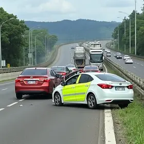 engavetamento na rodovia dos Bandeirantes